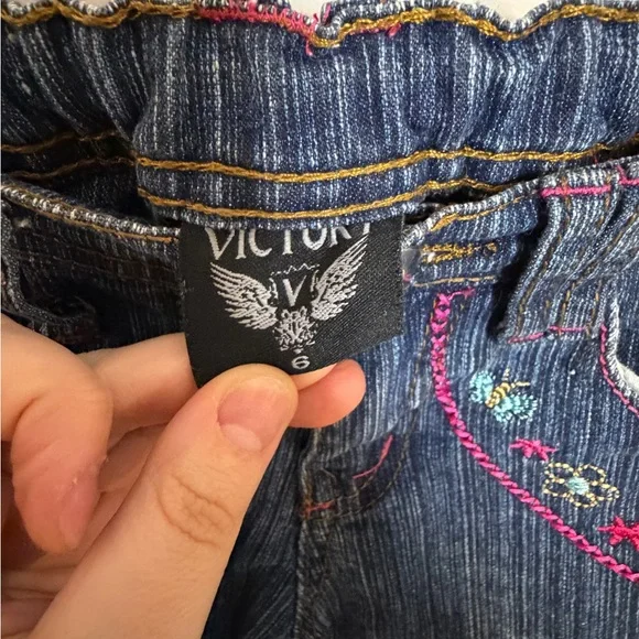 Y2K  Embroidered Denim Jeans – Size 6 - Picture 4 of 6